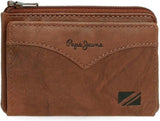 Pepe Jeans jasportemonnee met kaarthouder, one size Herenportemonnee Naty Shop Bruin