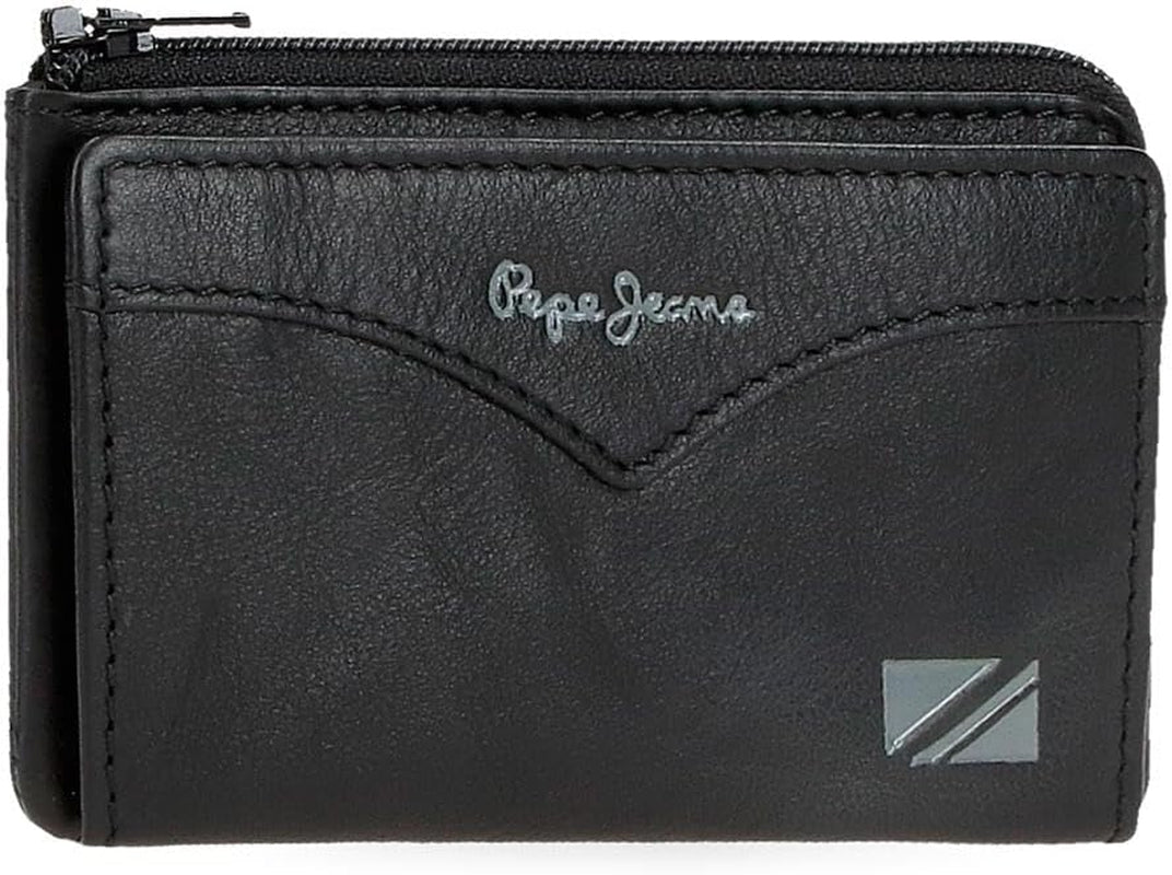 Pepe Jeans jasportemonnee met kaarthouder One Size herenportemonnee Naty Shop Zwart