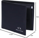 Armani Exchange Essential-portemonnee voor heren, eenvoudige logoprint, zwarte herenportemonnee Naty Shop