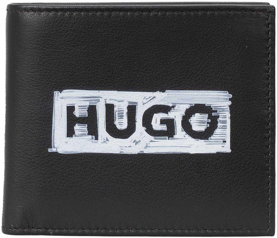 HUGO Herenportemonnee Brock_8cc, Zwart1 Naty Shop Herenportemonnee Standaardtitel