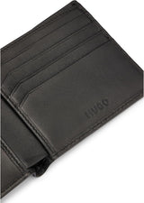 HUGO Tibby 8cc-herenportemonnee van nappaleer met zwart logo Stck Herenportemonnee Naty Shop