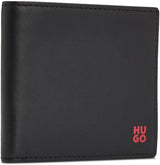 HUGO Tibby 8cc-herenportemonnee van nappaleer met zwart logo Stck Herenportemonnee Naty Shop