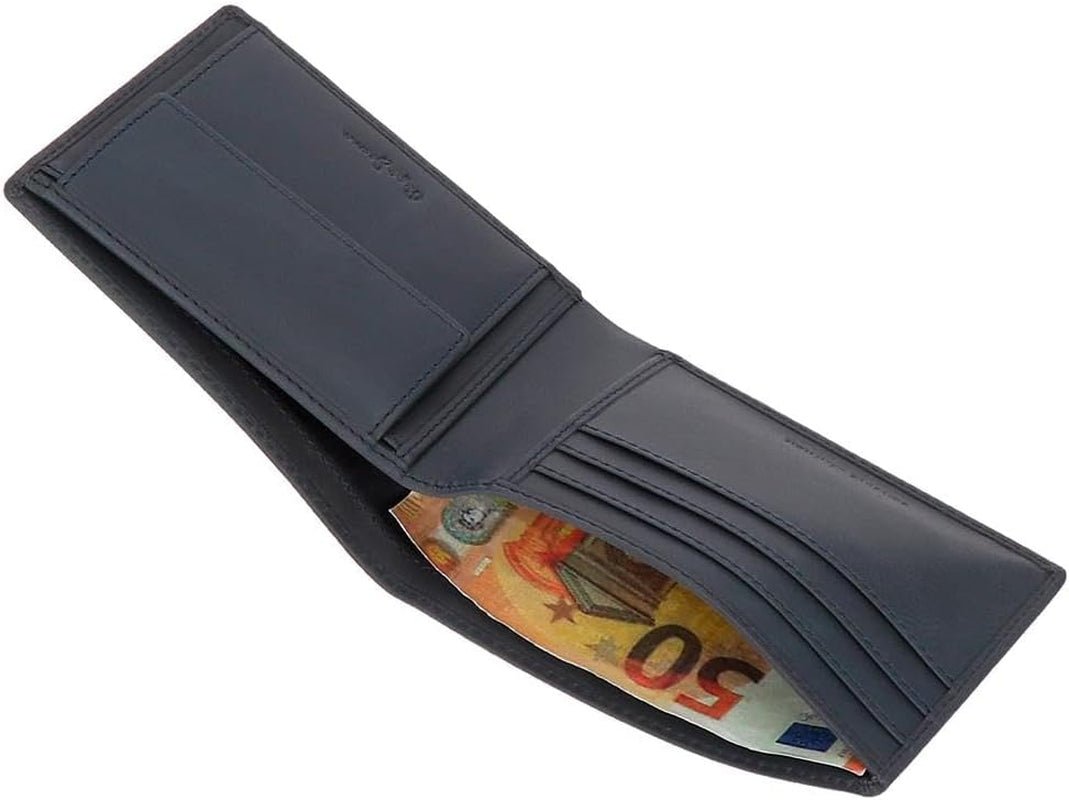 Pepe Jeans Herenportemonnee Blauw 11,5 x 8 x 1 cm Lederen RFID-beschermde portemonnee met muntvak Herenportemonnee Naty Shop