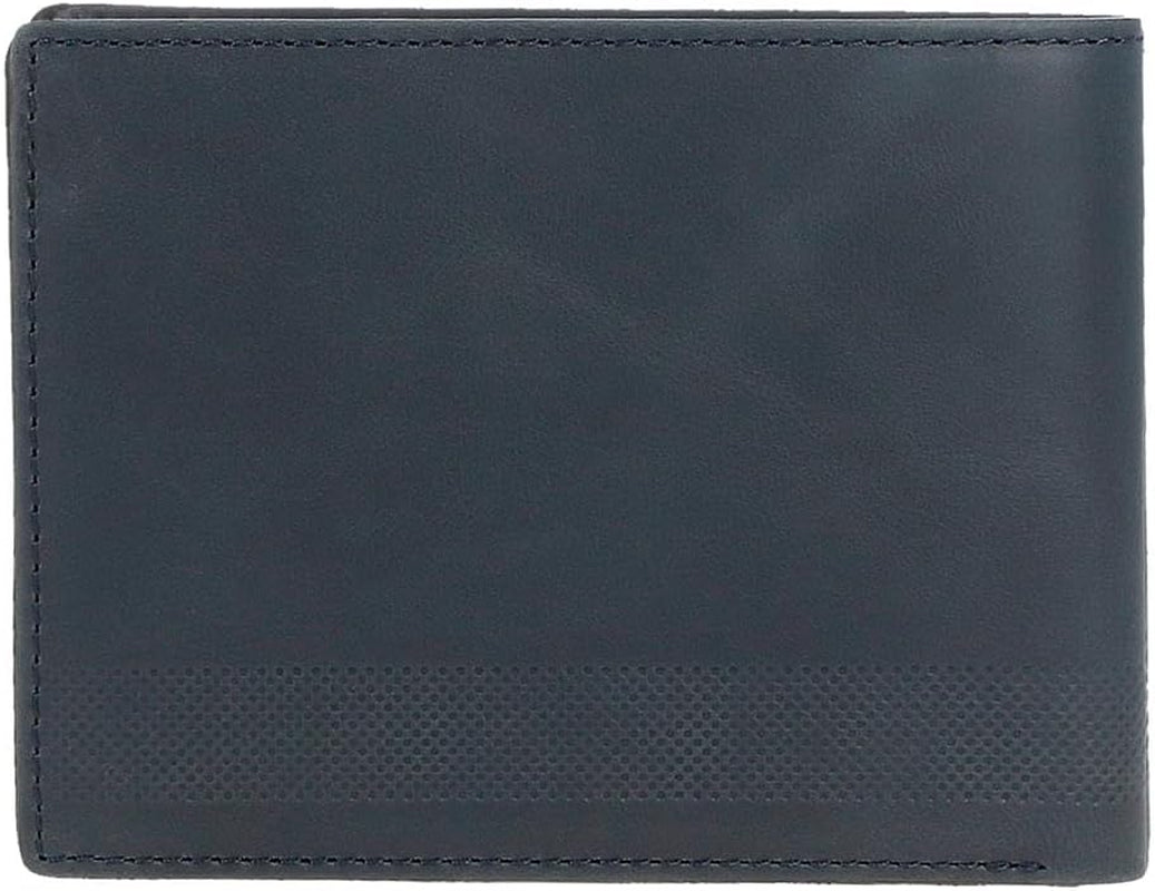 Pepe Jeans Herenportemonnee Blauw 11,5 x 8 x 1 cm Lederen RFID-beschermde portemonnee met muntvak Herenportemonnee Naty Shop