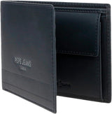 Pepe Jeans Herenportemonnee Blauw 11,5 x 8 x 1 cm Lederen RFID-beschermde portemonnee met muntvak Herenportemonnee Naty Shop