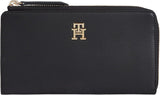 Portemonnee voor dames Tommy Hilfiger Slim Large, zwart (zwart), Onesize Damesportemonnee Naty Shop Standaard titel