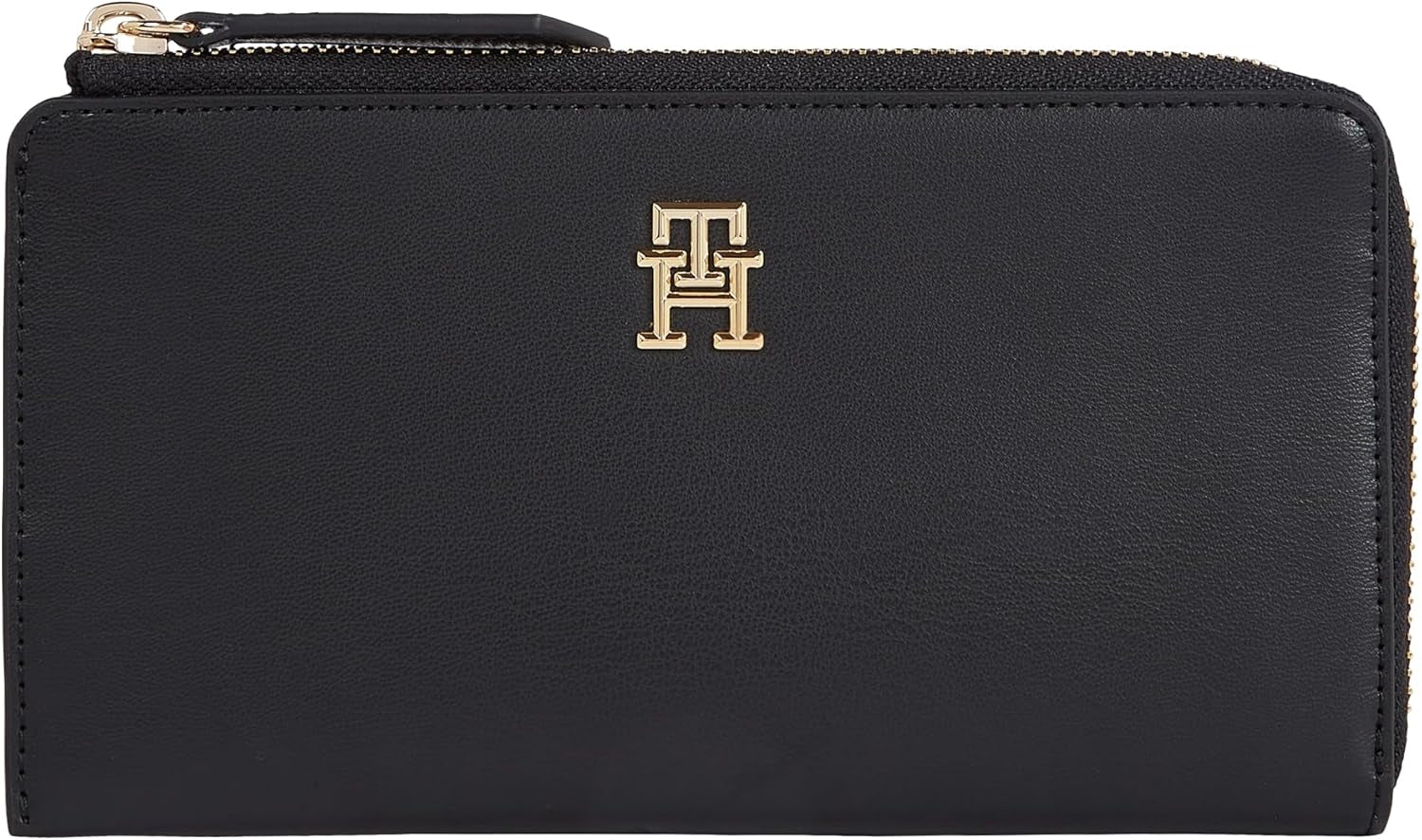 Portemonnee voor dames Tommy Hilfiger Slim Large, zwart (zwart), Onesize Damesportemonnee Naty Shop Standaard titel