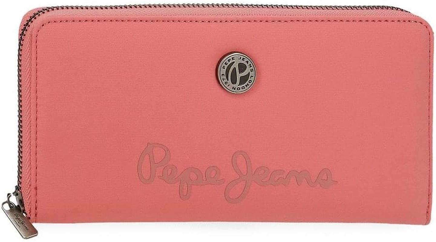 Pepe Jeans Corin portemonnee met kaartvak, roze, 19,5 x 10 x 2 cm, polyester en PU van Joumma Bags, Rosa, one size, portemonnee met kaartvakken Damesportemonnee Naty Shop Standaardtitel