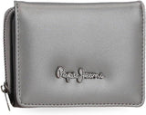 Pepe Jeans Ruby portemonnee, portemonnee, portemonnee, gemaakt van polyester met kunstleren details. Vakken, ritssluitingen. Van Joumma Bags Damesportemonnee Naty Shop Antraciet Portemonnee