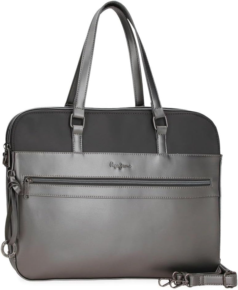 Pepe Jeans Ruby portemonnee, portemonnee, portemonnee, gemaakt van polyester met kunstleren details. Vakken, ritssluitingen. Van Joumma Bags Damesportemonnee Naty Shop Antraciet Aktetas Pc