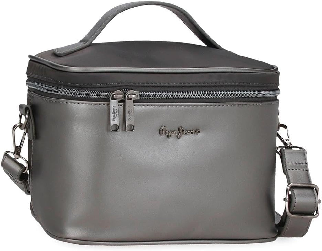 Pepe Jeans Ruby portemonnee, portemonnee, portemonnee, gemaakt van polyester met kunstleren details. Vakken, ritssluitingen. Van Joumma Bags Wallet Dames Naty Shop Antraciet Schoudertas
