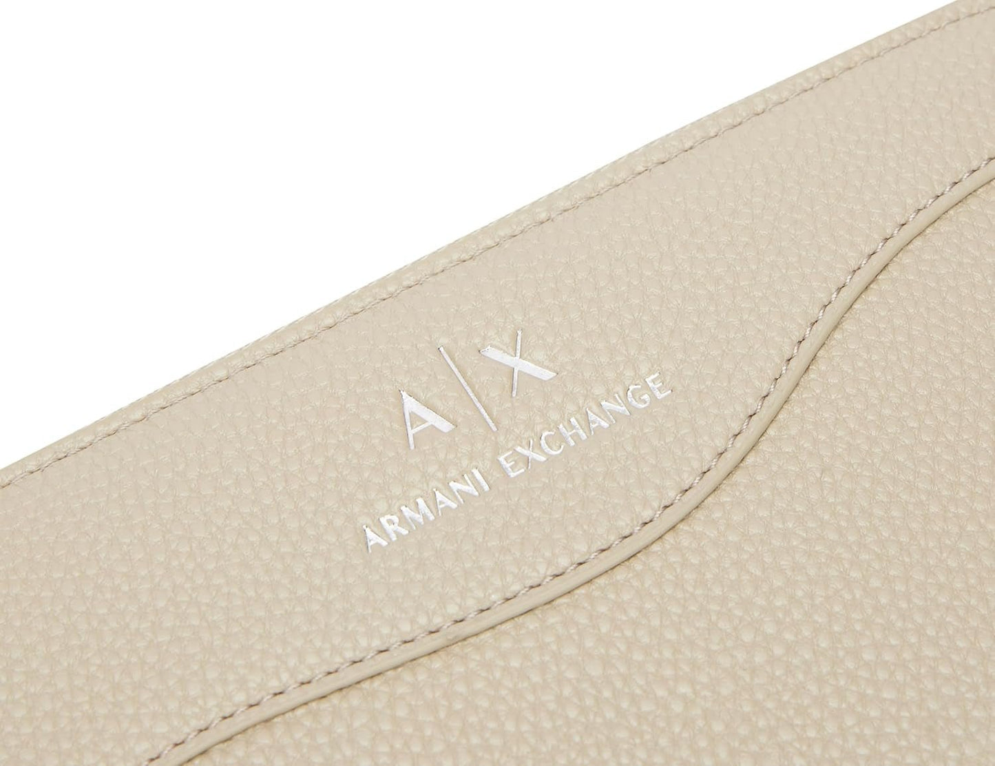 Armani Exchange Essential Wave Pisco damesportemonnee met zilveren print en gevouwen logo Naty Shop damesportemonnee