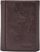 Fossil Heren Neel Leren Driebladige Portemonnee 8,255 cm L x 1,905 cm B x 10,16 cm H Herenportemonnee Naty Shop Bruin