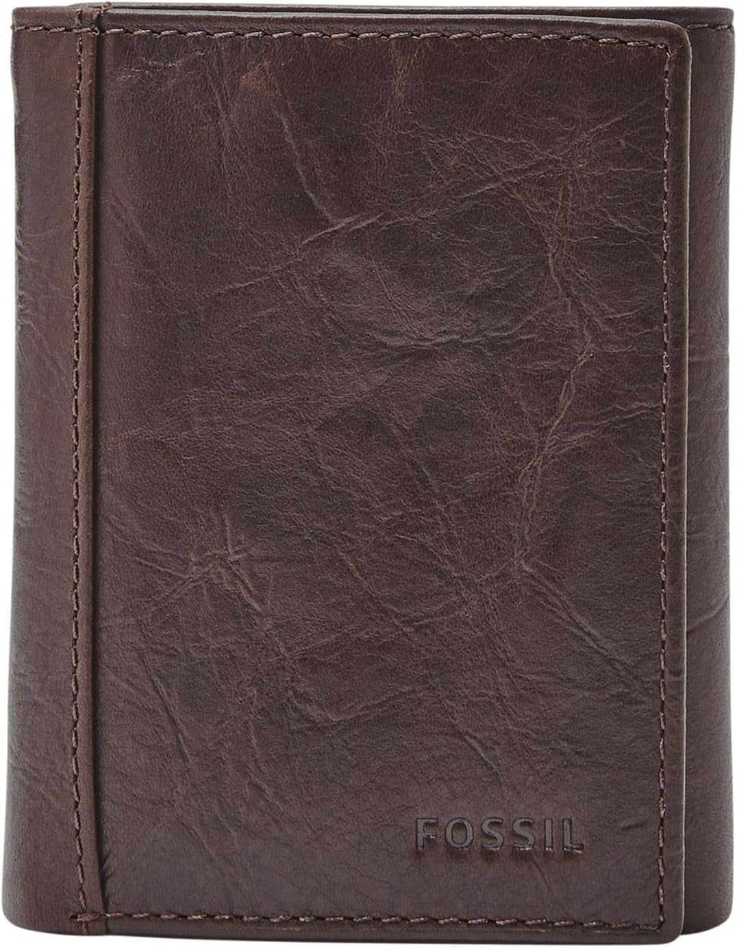 Fossil Heren Neel Leren Driebladige Portemonnee 8,255 cm L x 1,905 cm B x 10,16 cm H Herenportemonnee Naty Shop Bruin