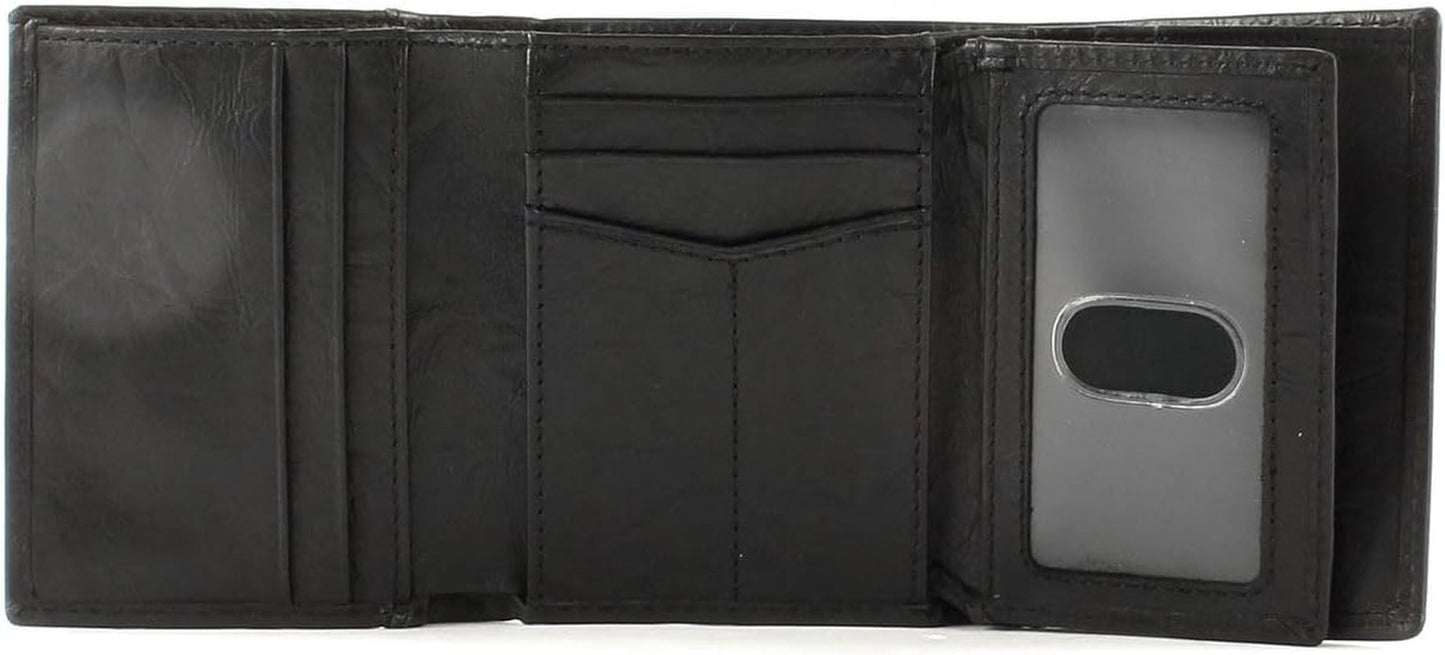 Fossil Heren Neel Leren Driebladige Portemonnee 8,255 cm L x 1,905 cm B x 10,16 cm H Herenportemonnee Naty Shop