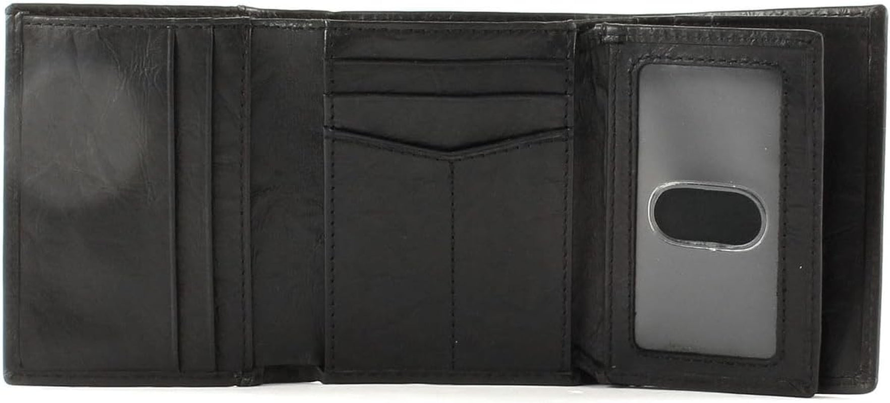 Fossil Heren Neel Leren Driebladige Portemonnee 8,255 cm L x 1,905 cm B x 10,16 cm H Herenportemonnee Naty Shop