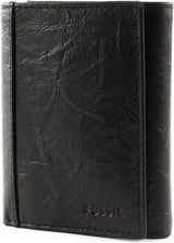 Fossil Heren Neel Leren Driebladige Portemonnee 8,255 cm L x 1,905 cm B x 10,16 cm H Herenportemonnee Naty Shop Zwart