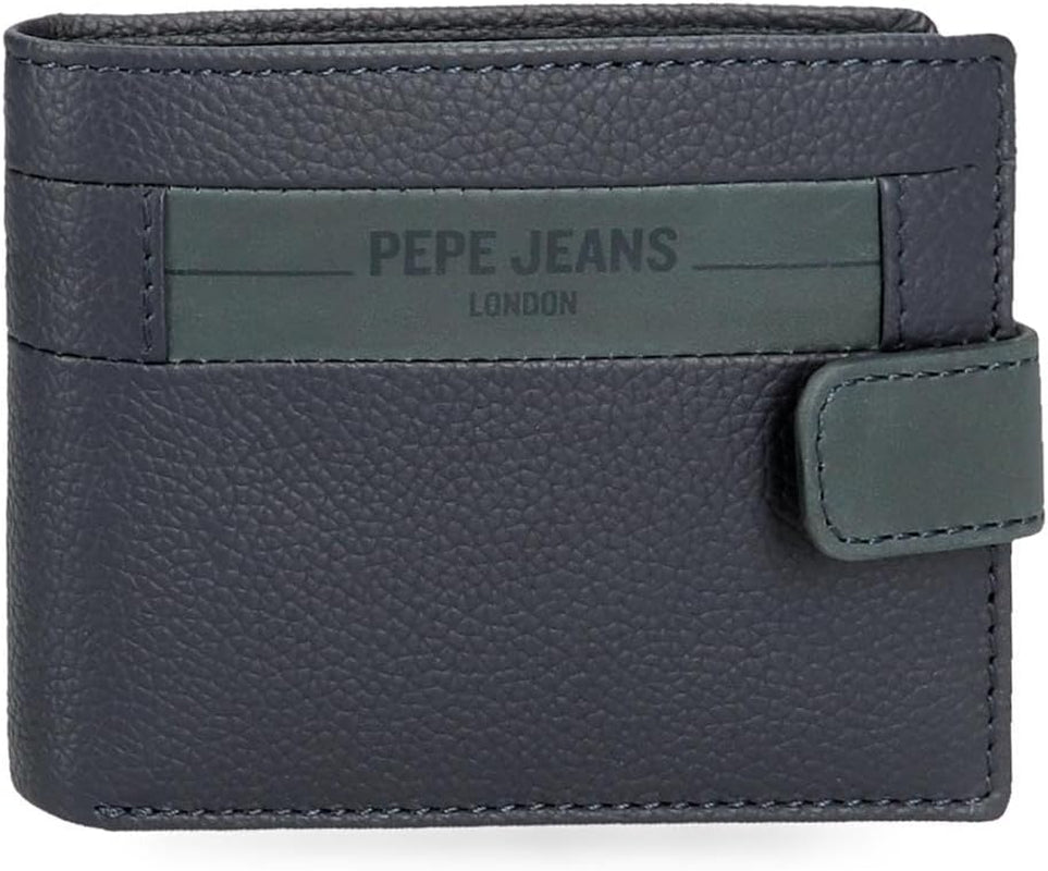 Pepe Jeans Checkbox Portemonnees en portemonnees van koeienhuid, zwart, bruin, blauw en grijs - Naty Shop