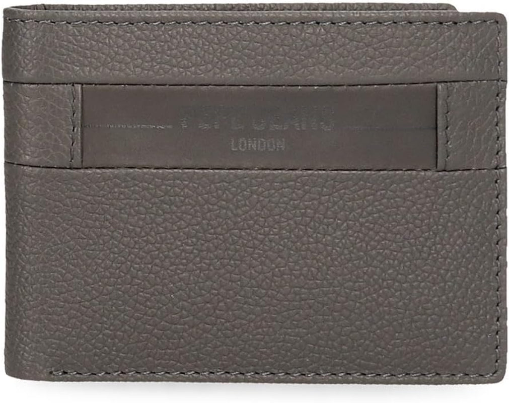 Pepe Jeans Checkbox Koeienhuid Portemonnees Zwart Bruin Blauw Grijze Portemonnee Heren Naty Shop Grijze Portemonnee