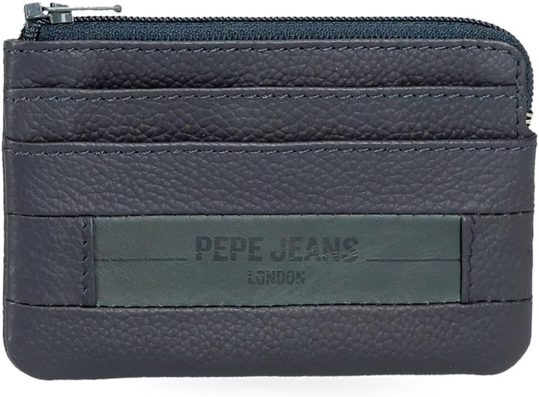 Pepe Jeans Checkbox Koeienhuid Portemonnees Zwart Bruin Blauw Grijs Herenportemonnee Naty Shop Blauwe portemonnee
