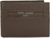 Pepe Jeans Checkbox Koeienhuid Portemonnees Zwart Bruin Blauw Grijs Portemonnee Heren Naty Shop Bruine Portemonnee