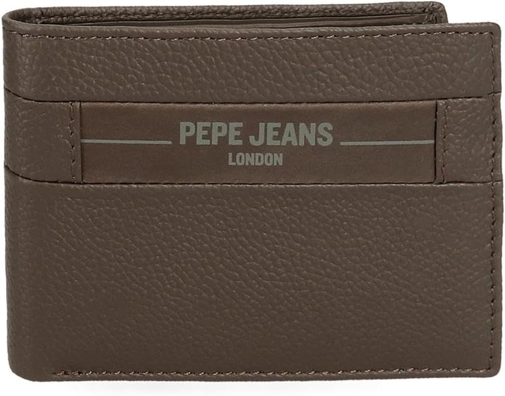 Pepe Jeans Checkbox Koeienhuid Portemonnees Zwart Bruin Blauw Grijs Portemonnee Heren Naty Shop Bruine Portemonnee