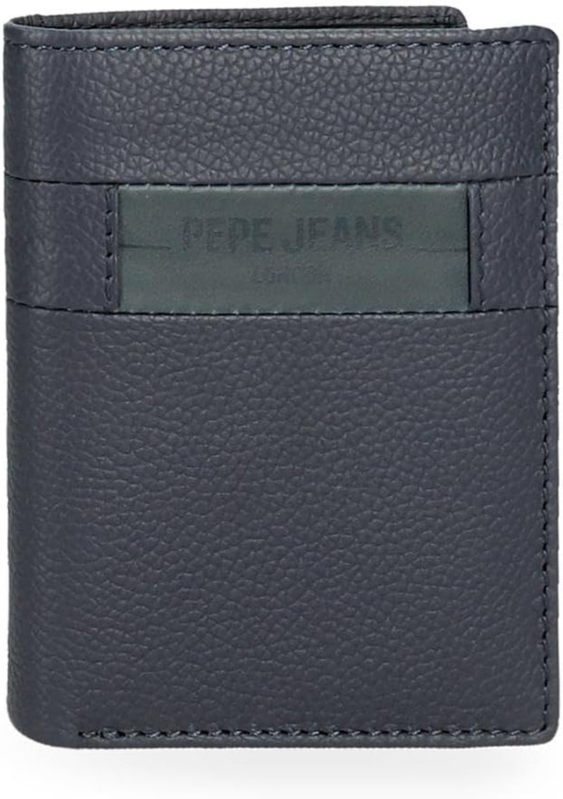 Pepe Jeans Checkbox Koeienhuid Portemonnees Zwart Bruin Blauw Grijs Herenportemonnee Naty Shop Blauw Aktetas