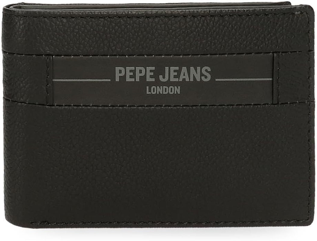 Pepe Jeans Checkbox Zwart Bruin Blauw Grijs Koeienhuid Portemonnees Portemonnees Heren Naty Shop Zwarte Checkbox Portemonnee