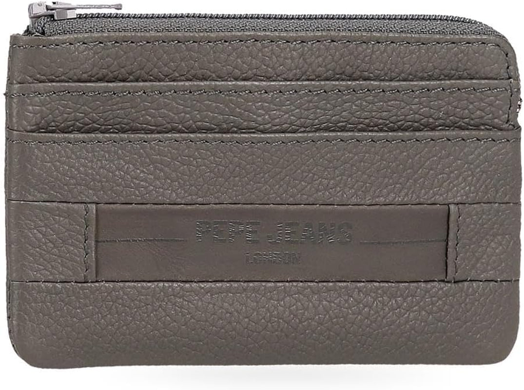 Pepe Jeans Checkbox Koeienhuid Portemonnees Zwart Bruin Blauw Grijs Herenportemonnee Naty Shop Grijze Portemonnee