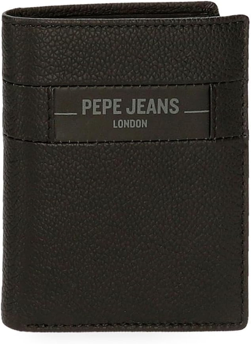 Pepe Jeans Checkbox Portemonnees en portemonnees van koeienhuid, zwart, bruin, blauw en grijs - Naty Shop