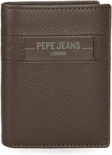 Pepe Jeans Checkbox Koeienhuid Portemonnees Zwart Bruin Blauw Grijs Herenportemonnee Naty Shop Bruin Aktetas