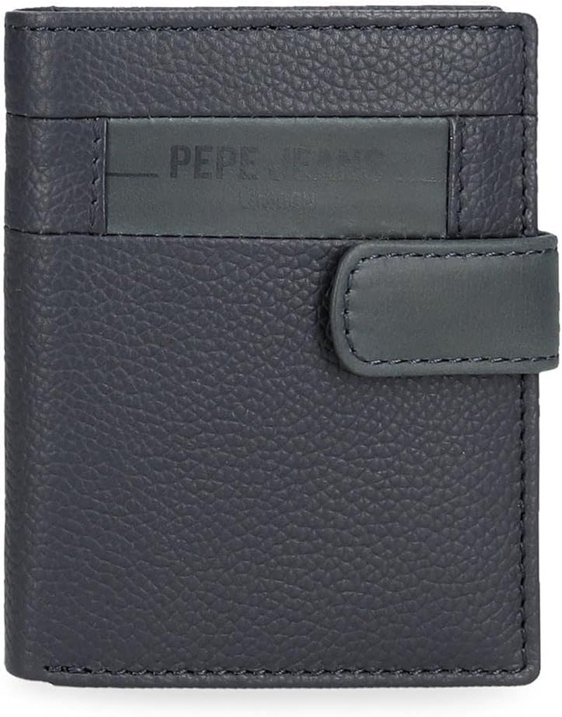 Pepe Jeans Checkbox Koeienhuid Portemonnees Zwart Bruin Blauw Grijs Herenportemonnee Naty Shop Blauwe Click Wallet