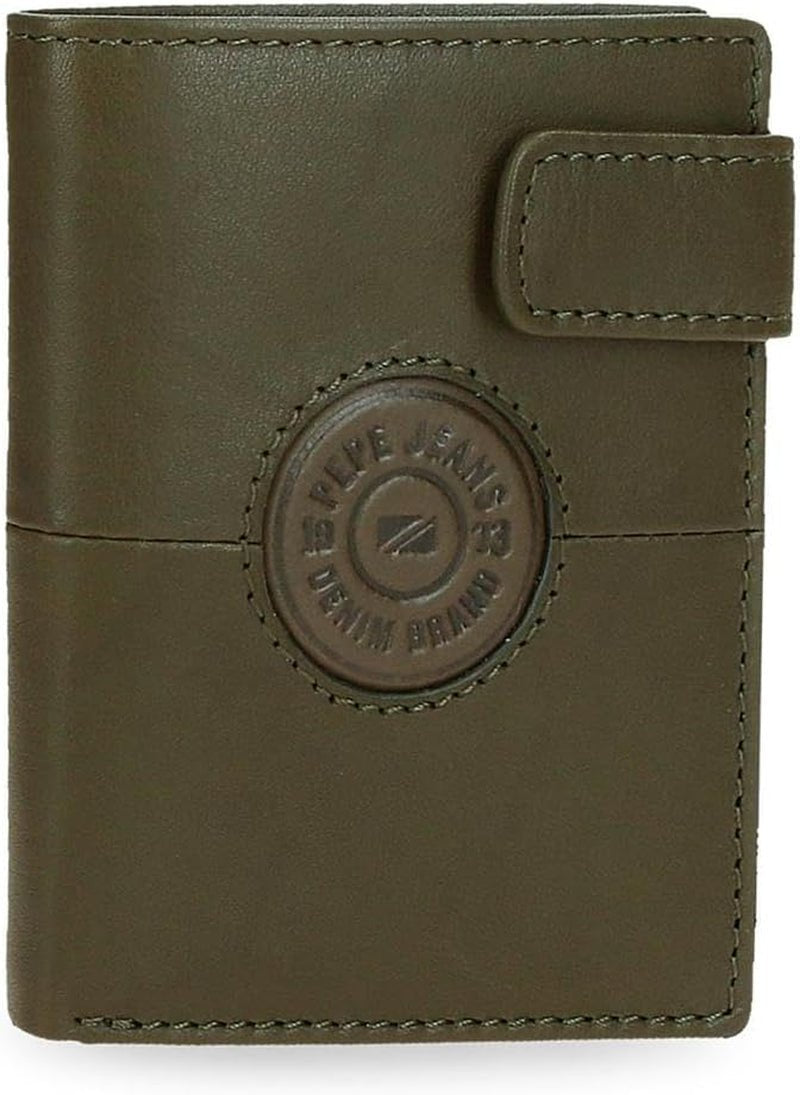 Pepe Jeans Cracker Koeienhuid Portemonnees Zwart Bruin Groen Verschillende maten Naty Shop Herenportemonnee Groen Click Wallet