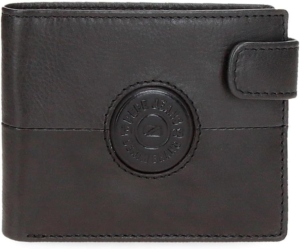 Pepe Jeans Cracker portemonnees en portemonnees van rundleer, zwart, bruin, groen, verschillende maten - Naty Shop