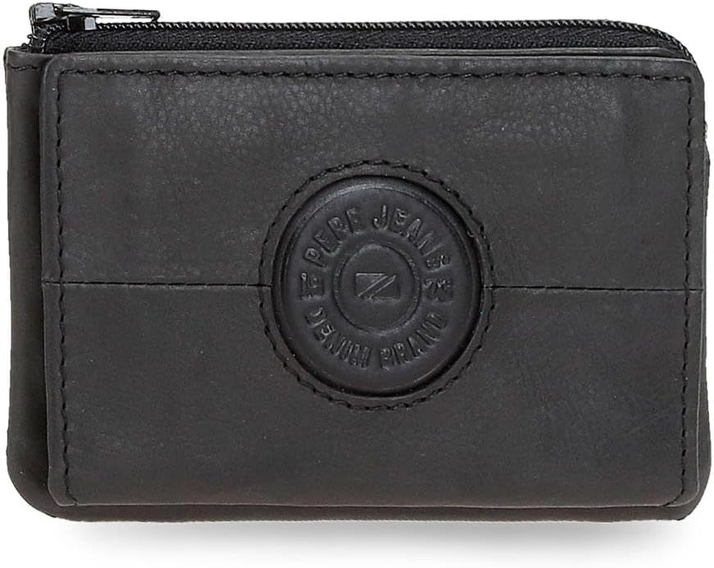 Pepe Jeans Cracker Koeienhuid Portemonnees Zwart Bruin Groen Verschillende maten Naty Shop Herenportemonnee Zwart Kaarthouder