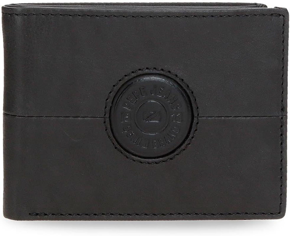 Pepe Jeans Cracker Koeienhuid Portemonnees Zwart Bruin Groen Verschillende maten Naty Shop Herenportemonnee Zwarte portemonnee 11