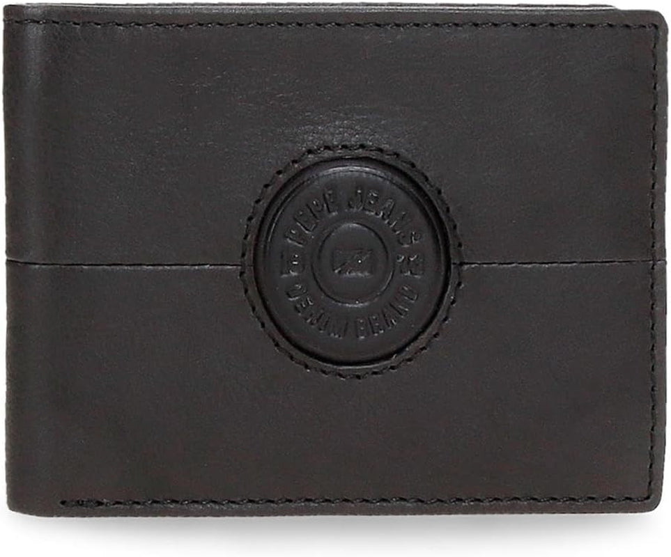 Pepe Jeans Cracker Koeienhuid Portemonnees Zwart Bruin Groen Verschillende maten Naty Shop Herenportemonnee Zwarte portemonnee