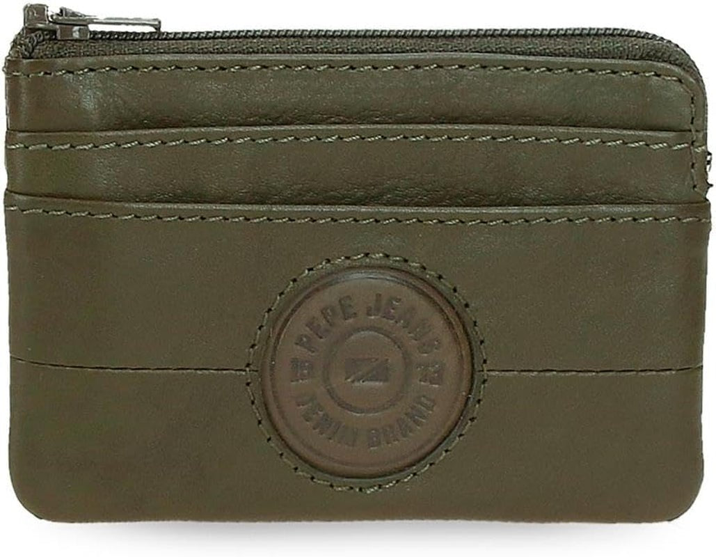 Pepe Jeans Cracker Koeienhuid Portemonnees Zwart Bruin Groen Verschillende maten Herenportemonnee Naty Shop Groene portemonnee