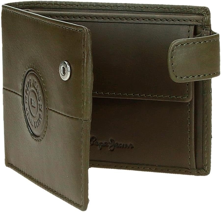 Pepe Jeans Cracker Koeienhuid Portemonnees Zwart Bruin Groen Verschillende maten Herenportemonnee Naty Shop