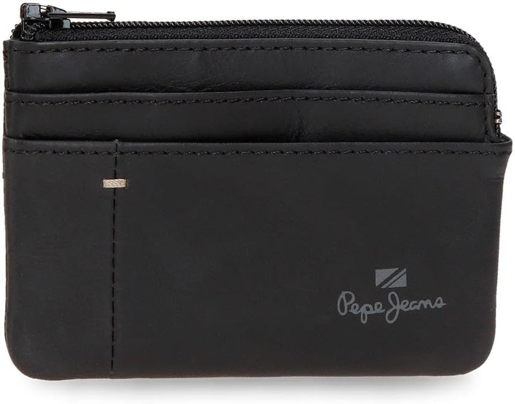 Pepe Jeans Portemonnees en portemonnees van koeienhuid, zwart, bruin, marineblauw, verschillende maten Naty Shop herenportemonnee zwarte portemonnee