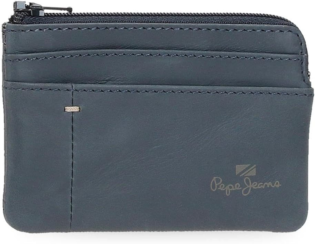 Pepe Jeans Staple koeienhuid zwart bruin marineblauw verschillende maten herenportemonnee Naty Shop marineblauwe portemonnee
