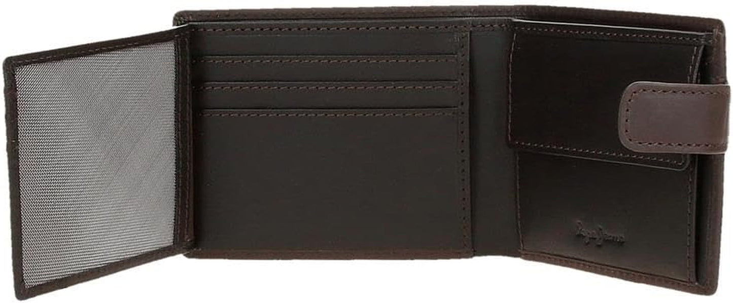 Pepe Jeans Portemonnees en portemonnees van koeienhuid, zwart, bruin, marineblauw, verschillende maten herenportemonnee Naty Shop