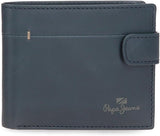 Pepe Jeans Portemonnees en portemonnees van koeienhuid, zwart, bruin, marineblauw, verschillende maten herenportemonnee Naty Shop Marine verticale portemonnee