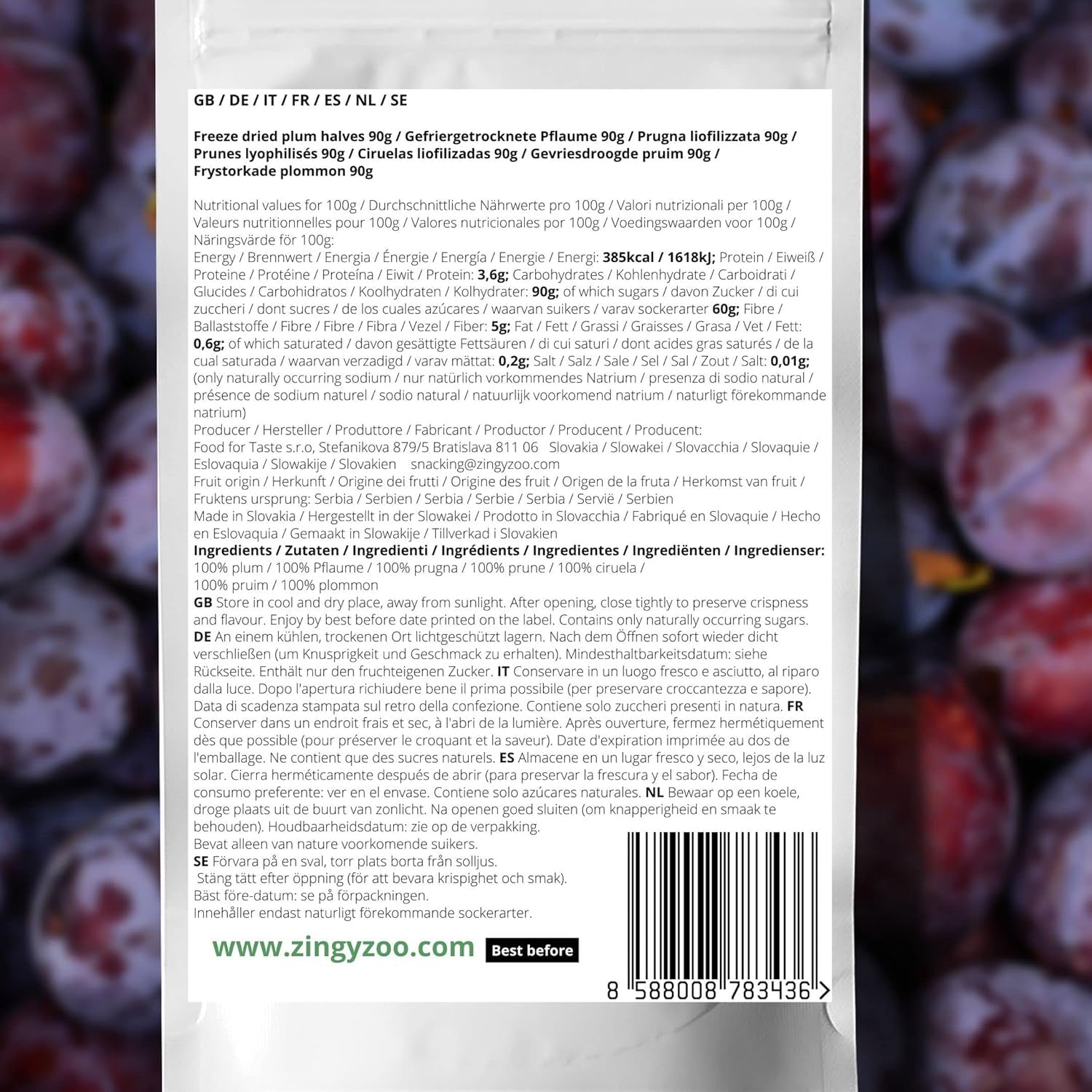 Gevriesdroogde pruimen Gevriesdroogde pruimen 100% natuurlijk | Geen toegevoegde suikers Gezond gevriesdroogd snoepje | Gevriesdroogde pruimen Gevriesdroogd fruit Gevriesdroogd fruit ZingyZoo Gedehydrateerde producten Mijn winkel
