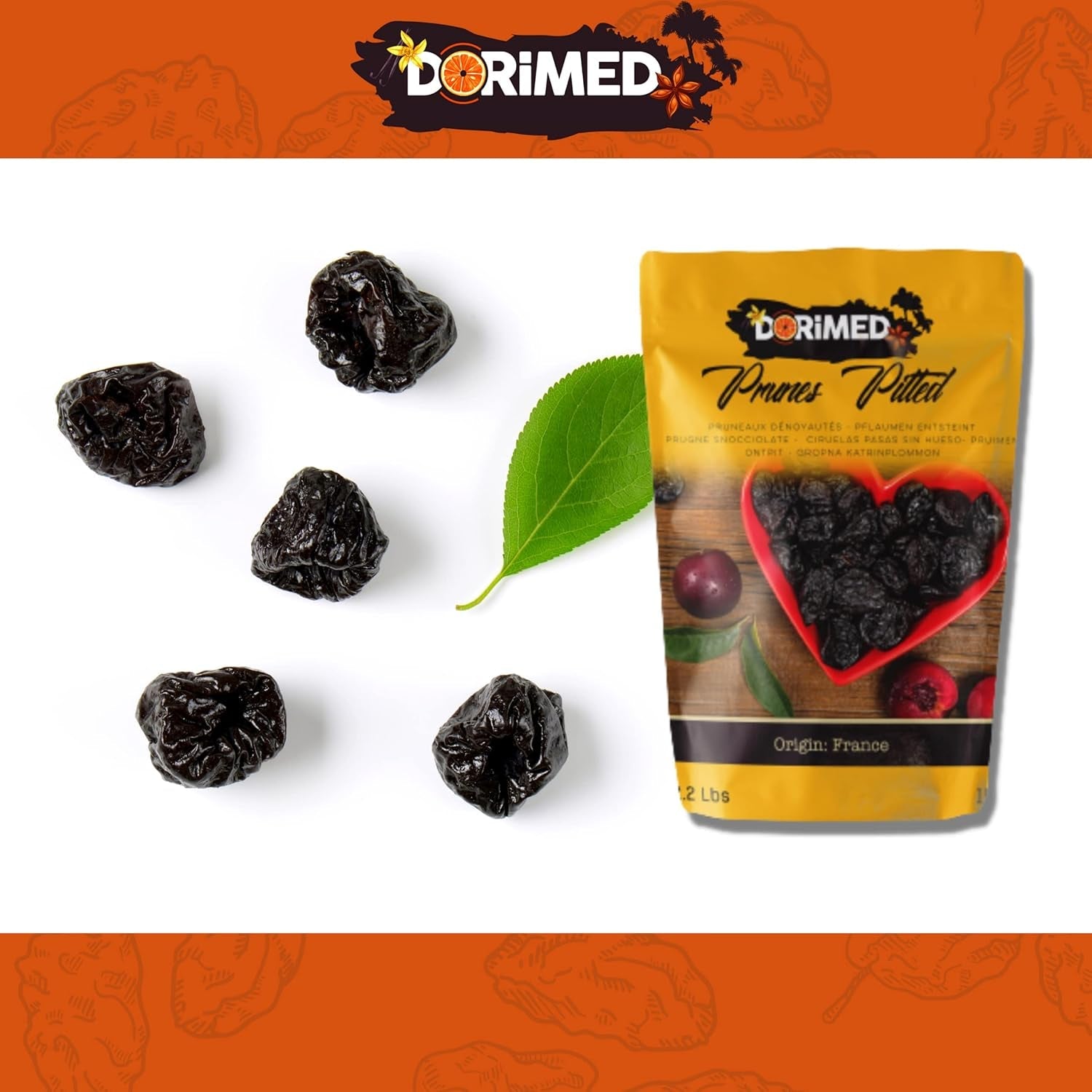 Pruimen 1 kg | Steenloze pruimen uit Agen | Mals, zacht, smaakvol en sappig | Hele, grote, ongezoete gedroogde vruchten | Rijk aan vezels en natuurlijke antioxidanten Naty Shop gedehydrateerde producten