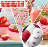 Aardbeienpoeder 120g - 100% natuurlijke aardbeien Gevriesdroogd, zonder toevoegingen Gemakkelijk te mengen Voedzame, gevriesdroogde aardbeien voor ijs, cakes, smoothies, drankjes, smaakpoeder Gedroogde producten Naty Shop