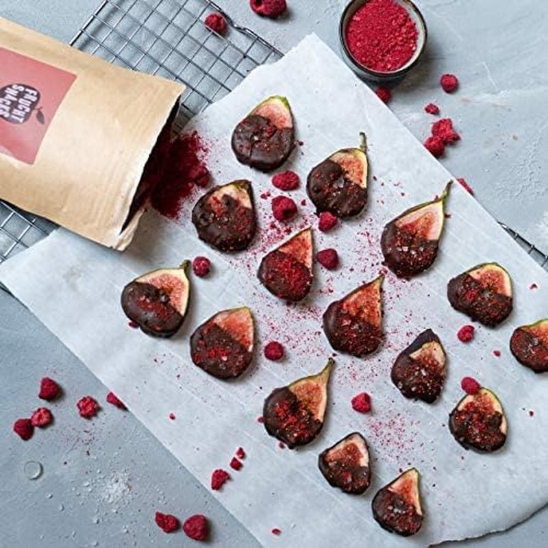Roodfruitpoeder: 100g frambozen, rode bessen en gevriesdroogde aardbeien - gedroogd fruit zonder toegevoegde suiker, zonder inkt - smoothie bowl, smoothiepoeder - topping van NutriPur Gedroogde producten Naty Shop