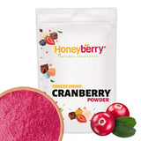 Gevriesdroogd cranberrypoeder 250g - Gevriesdroogd fruitpoeder - Gevriesdroogd cranberrypoeder voor bakken, smoothies en muesli - 100% natuurlijk cranberrypoeder zonder toevoegingen Gedroogde producten Naty Shop 250G