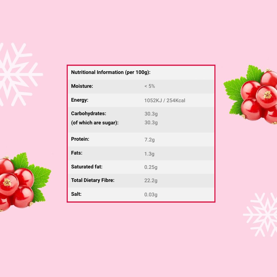 Gevriesdroogd rode bessenpoeder 100g - Gevriesdroogd fruitpoeder - Rode bessenpoeder voor smoothies en bakken - Natuurlijk bessenpoeder zonder toevoegingen Gedroogde producten Naty Shop