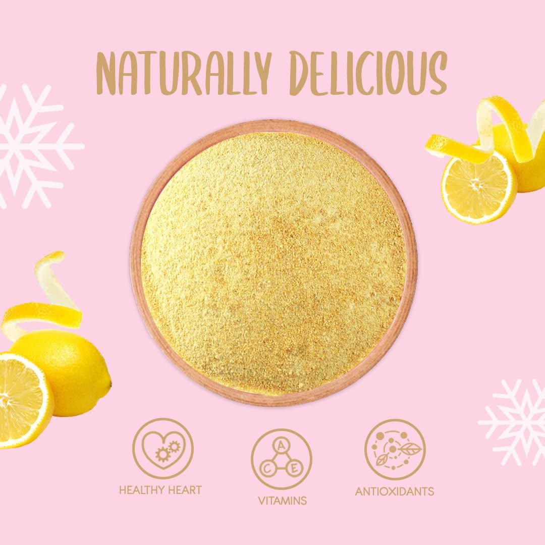 Gevriesdroogd citroenschilpoeder 100g - Gevriesdroogd fruitpoeder - Gevriesdroogd citroenpoeder voor bakken, smoothies en thee - 100% natuurlijk citroenpoeder zonder toevoegingen Gedroogde producten Naty Shop